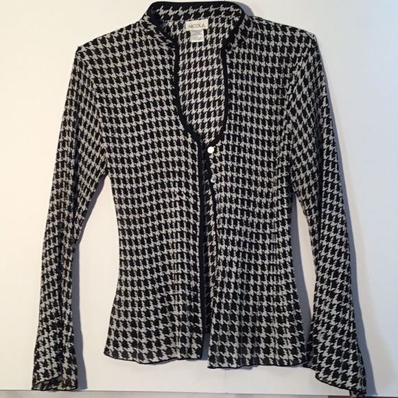 NICOLA Tops - Nicola houndstooth blouse
